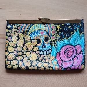 Vintage 1960 ETRA hand painted Clutch